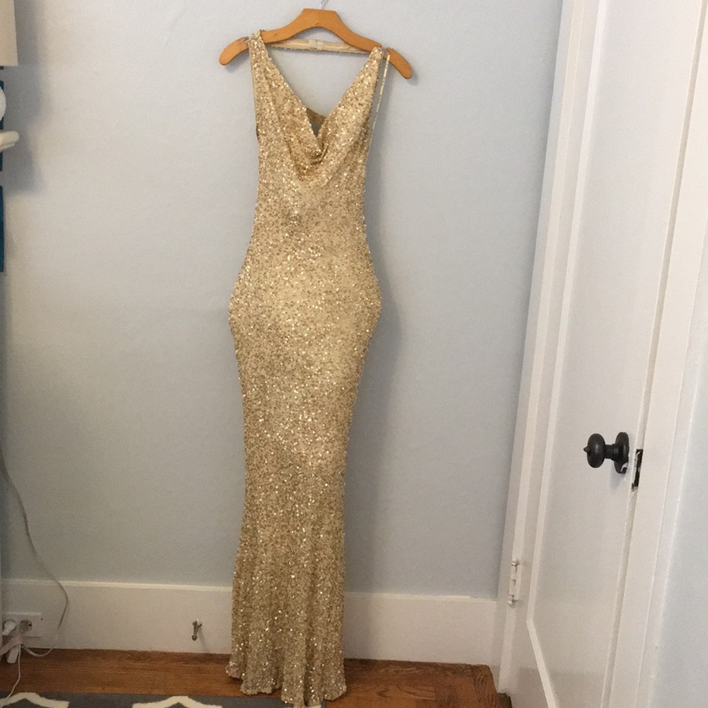 Gold sequins dress